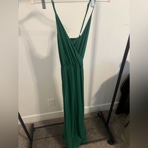 Maxi cross top green dress